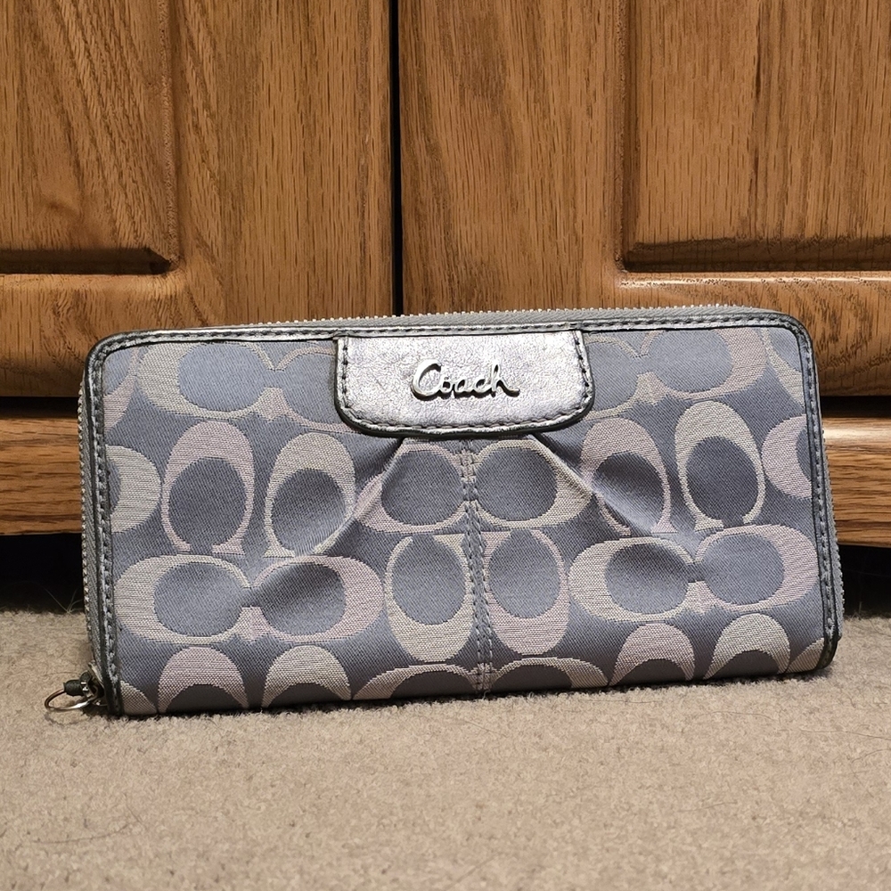 Coach Ashley Signature Zip Around Wallet
